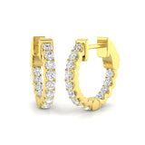 18ct Yellow Gold 0.58ct Diamond Hoop Earrings
