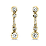 18ct Yellow Gold 0.72ct Diamond Drop Earrings