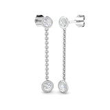 18ct White Gold 0.56ct Diamond Drop Earrings