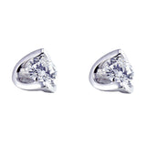 18ct white gold round brilliant cut diamond eclipse stud earrings