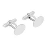 Silver Oval Cufflinks V539