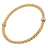FOPE 18ct Yellow Gold Eka Flex-It 0.12ct Diamond Bracelet 73101BX_BB_G_XBX