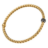 FOPE 18ct Yellow Gold 0.20ct Black Diamond Eka Tiny Flex-It Bracelet 73301BX_PN_G_X1X