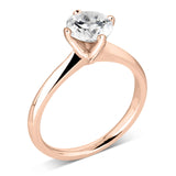 The Bellflower 18ct Rose Gold 0.40ct Round Brilliant Cut Diamond Solitaire Engagement Ring