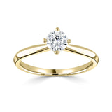 The Bellflower 18ct Yellow Gold 0.40ct Round Brilliant Cut Diamond Solitaire Engagement Ring