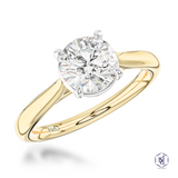 18ct Yellow Gold 2.00ct Round Brilliant Cut Laboratory Grown Diamond Solitaire Engagement Ring