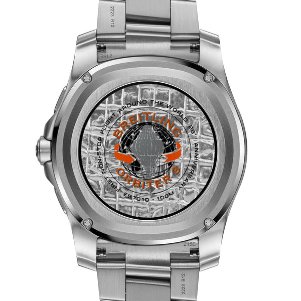 Breitling Aerospace B70 25th Anniversary Edition 43mm Orange Dial Titanium Gents Quartz Watch EB70101A1O1E1