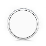 Platinum 0.33ct Round Brilliant Cut Diamond Claw Set Half Eternity Ring