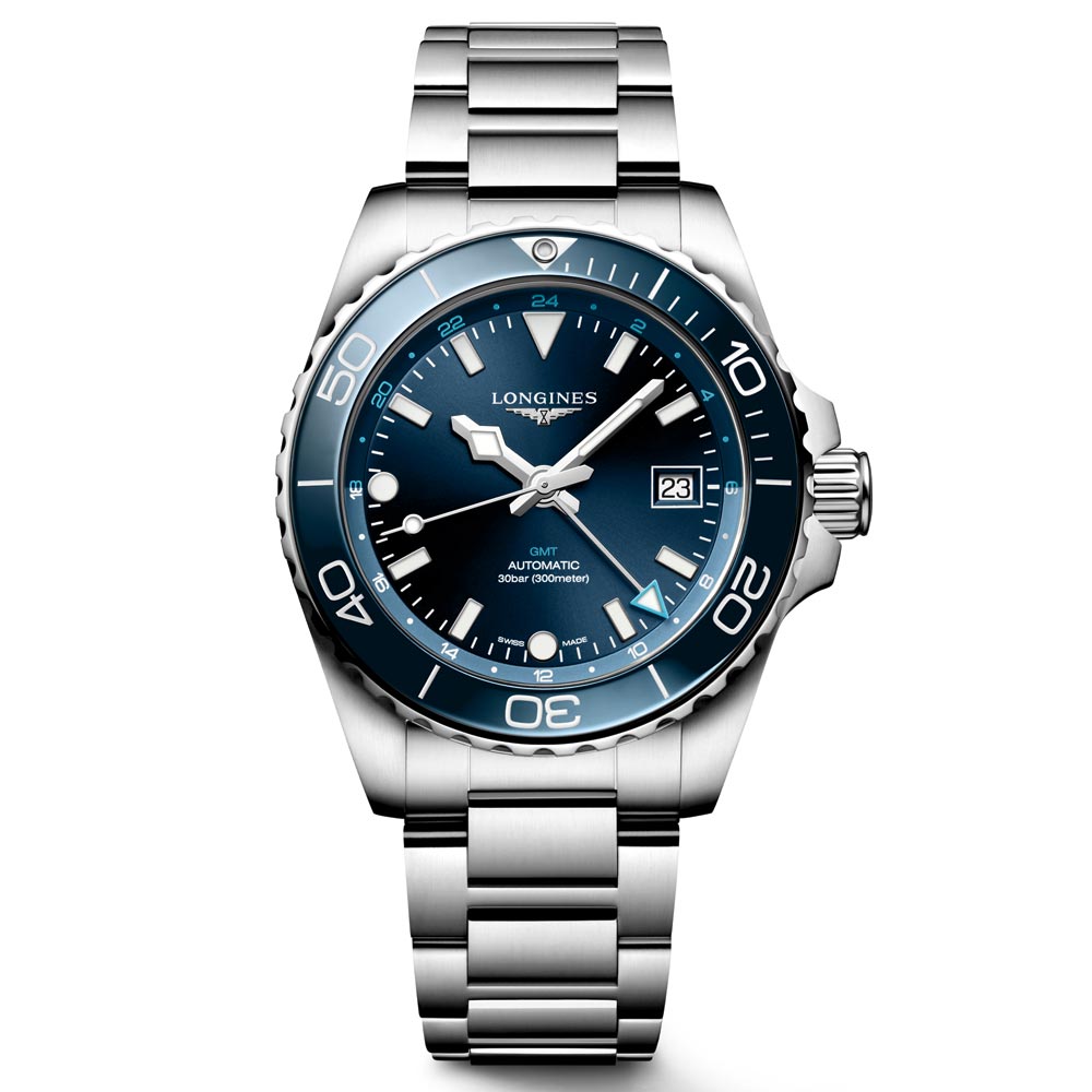 Longines HydroConquest GMT 41mm Blue Dial Automatic Gents Watch L3.790.4.96.6
