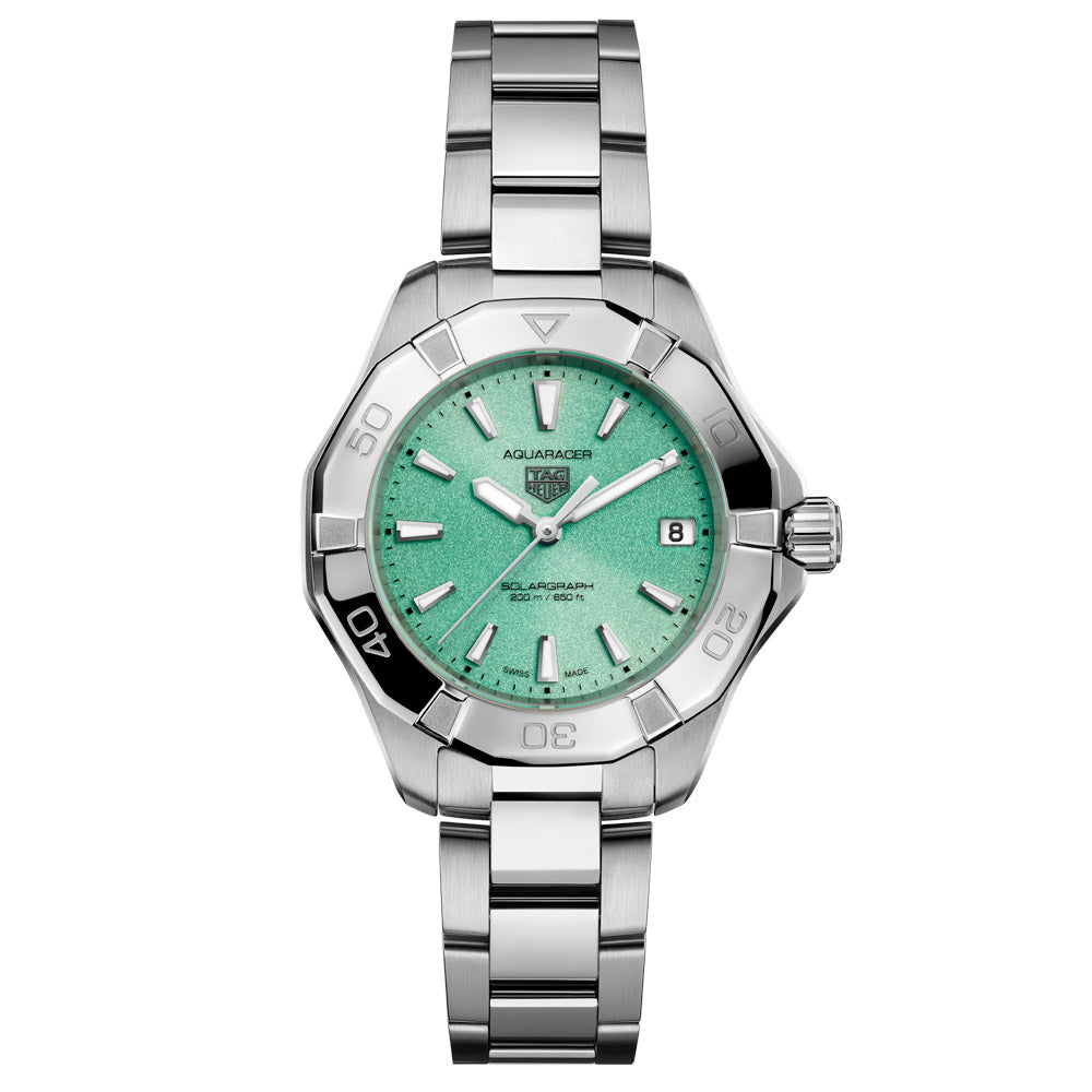 TAG Heuer Aquaracer Professional 200 Solargraph Turquoise Dial 34mm Quartz Ladies Watch WBP1315.BA0005