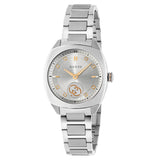 Gucci Interlocking 29mm Silver Dial Diamond Ladies Quartz Watch YA142510