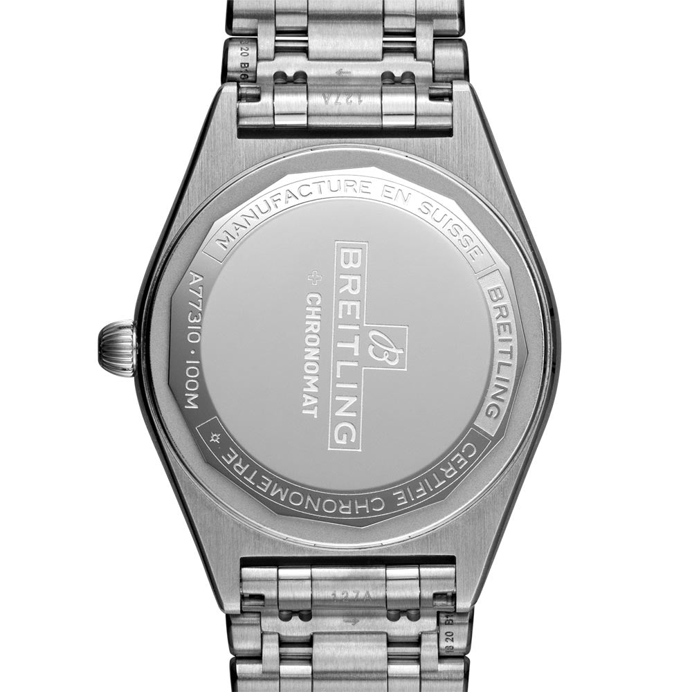Breitling Chronomat 32mm MOP Diamond Dot Dial Ladies Quartz Watch A77310101A4A1