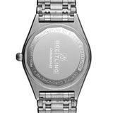 breitling chronomat 32mm mop diamond dot dial ladies quartz watch case back view