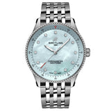 breitling navitimer 32mm blue mop diamond dot dial quartz ladies watch