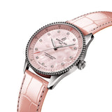 a77320d91k1p1 breitling navitimer 32mm pink mother of pearl diamond dot dial with pink leather strap image