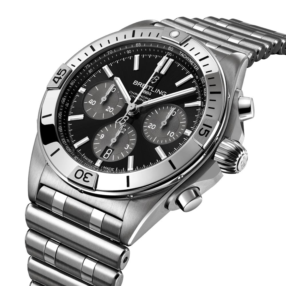 Breitling Chronomat B01 UK Exclusive 42mm Black Dial Automatic Chronograph Gents Watch AB01341B1B1A1