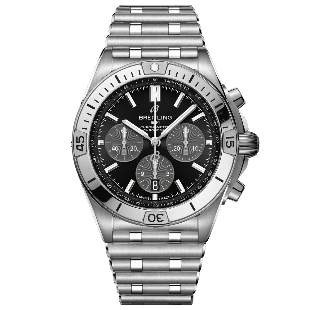 Breitling Chronomat B01 UK Exclusive 42mm Black Dial Automatic Chronograph Gents Watch AB01341B1B1A1