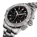 breitling avenger b01 chronograph 44mm black dial stainless steel automatic gents watch front side facing image