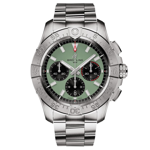 Breitling Avenger B01 Chronograph 44mm Green Dial Automatic Gents Watch AB0147101L1A1
