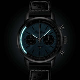 breitling top time b01 triumph chronograph 41mm blue dial automatic gents watch in the dark shot