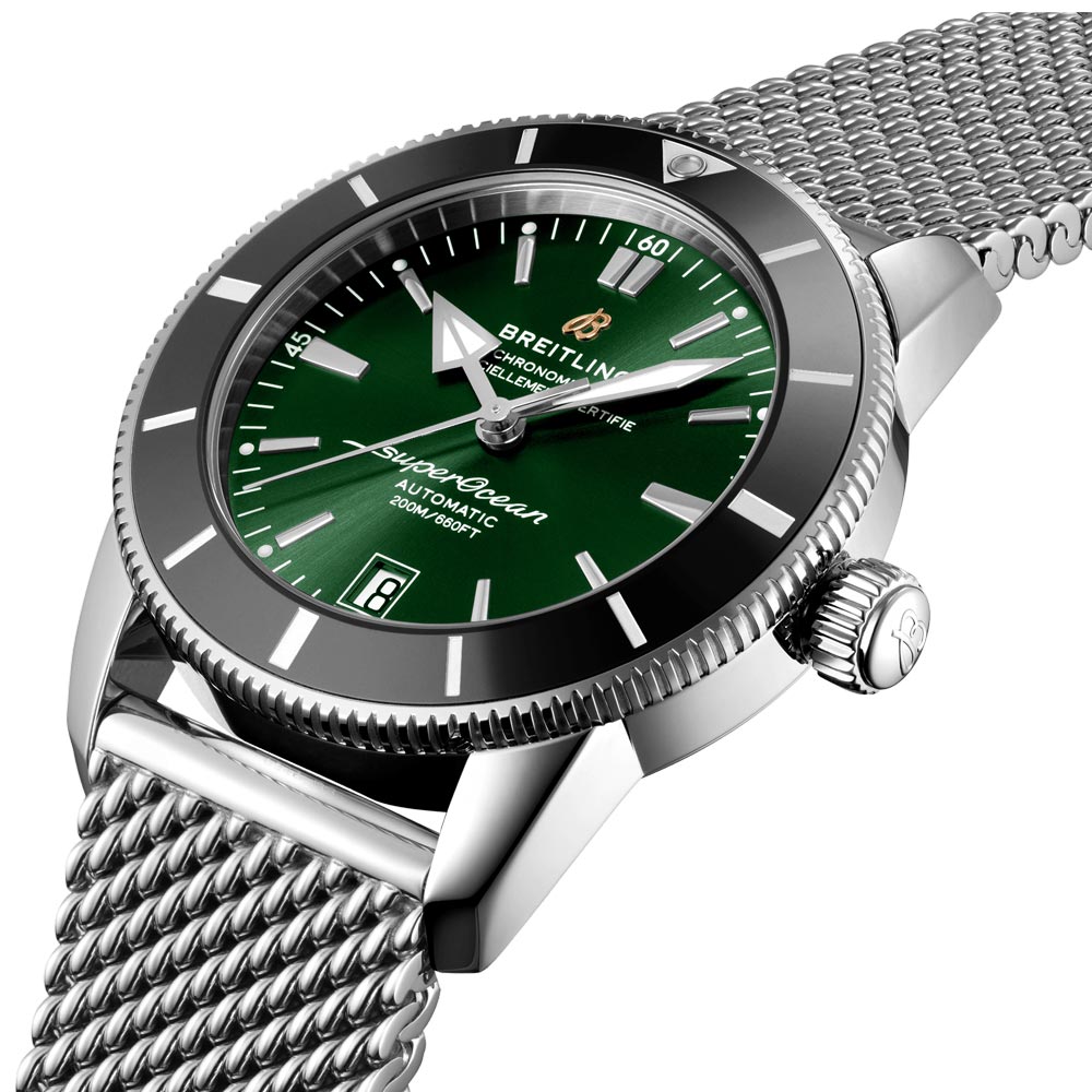 Breitling Superocean Heritage B20 42mm Green Dial Automatic Gents Watch AB2010121L1A1