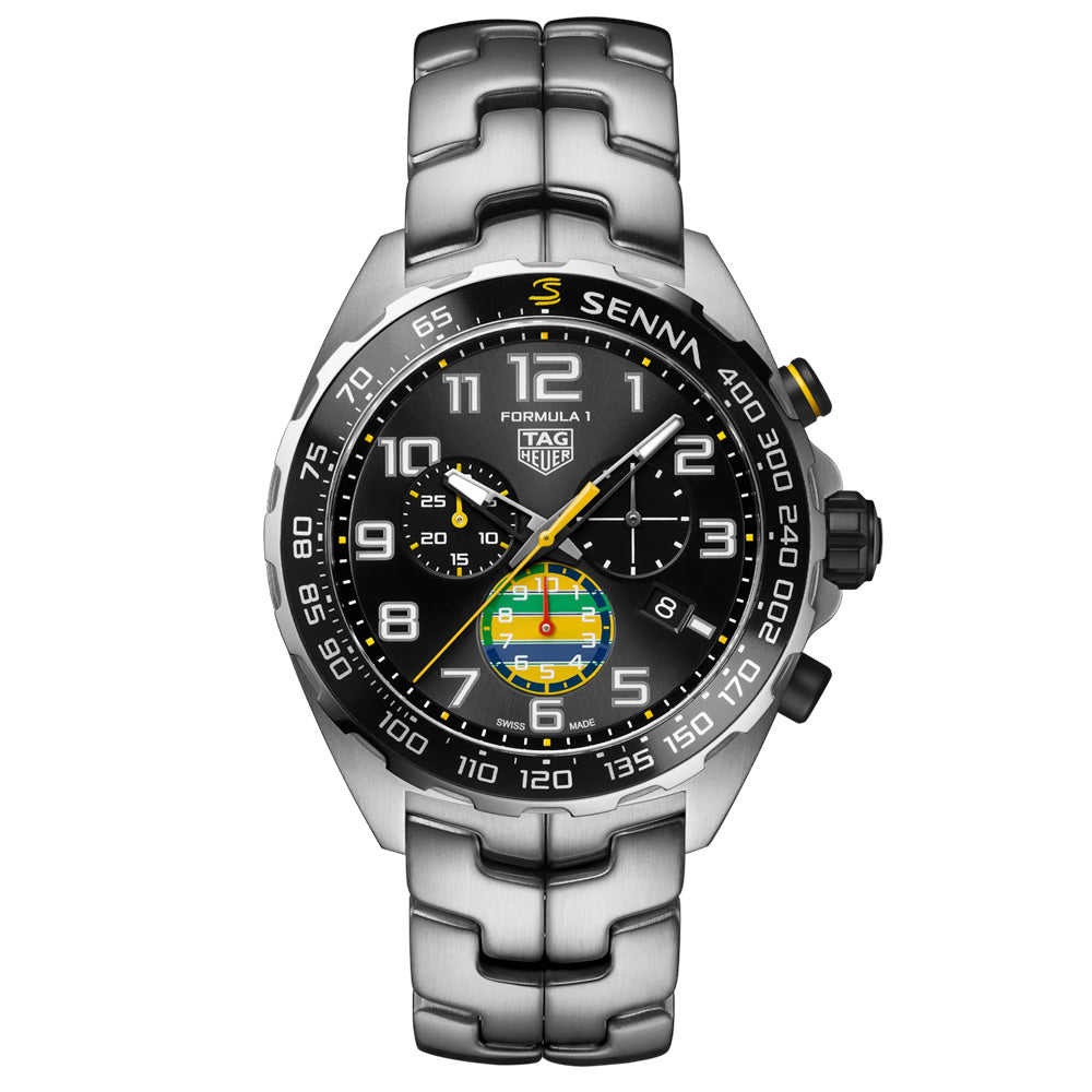 TAG Heuer Formula 1 Chronograph X Senna Special Edition 43mm Quartz Ge