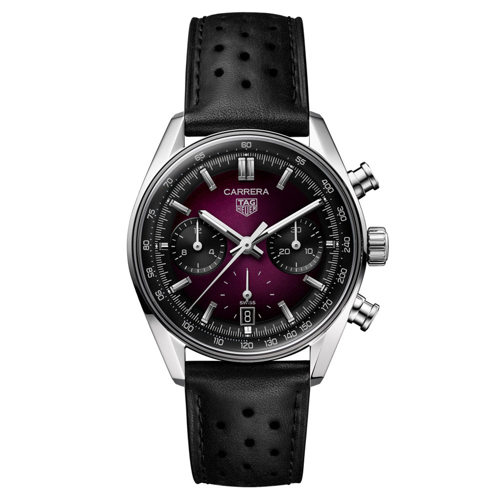 TAG Heuer Carrera Chronograph 39mm Purple Dial Automatic Watch CBS2219