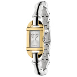 Gucci Bamboo Bangle 22mm Silver Dial Steel and 18ct Gold Plated Quartz Ladies Watch YA170506