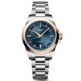 Longines Conquest 30mm Blue Dial Steel and 18ct Pink Gold Cap Automatic Ladies Watch L3.320.5.92.6