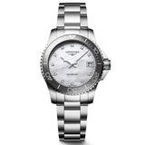 Longines HydroConquest 32mm MOP Diamond Dot Dial Quartz Ladies Watch L3.370.4.87.6