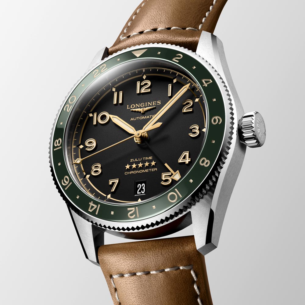 Longines Spirit Zulu Time GMT 39mm Black Dial Automatic Watch L3.802.4.63.2