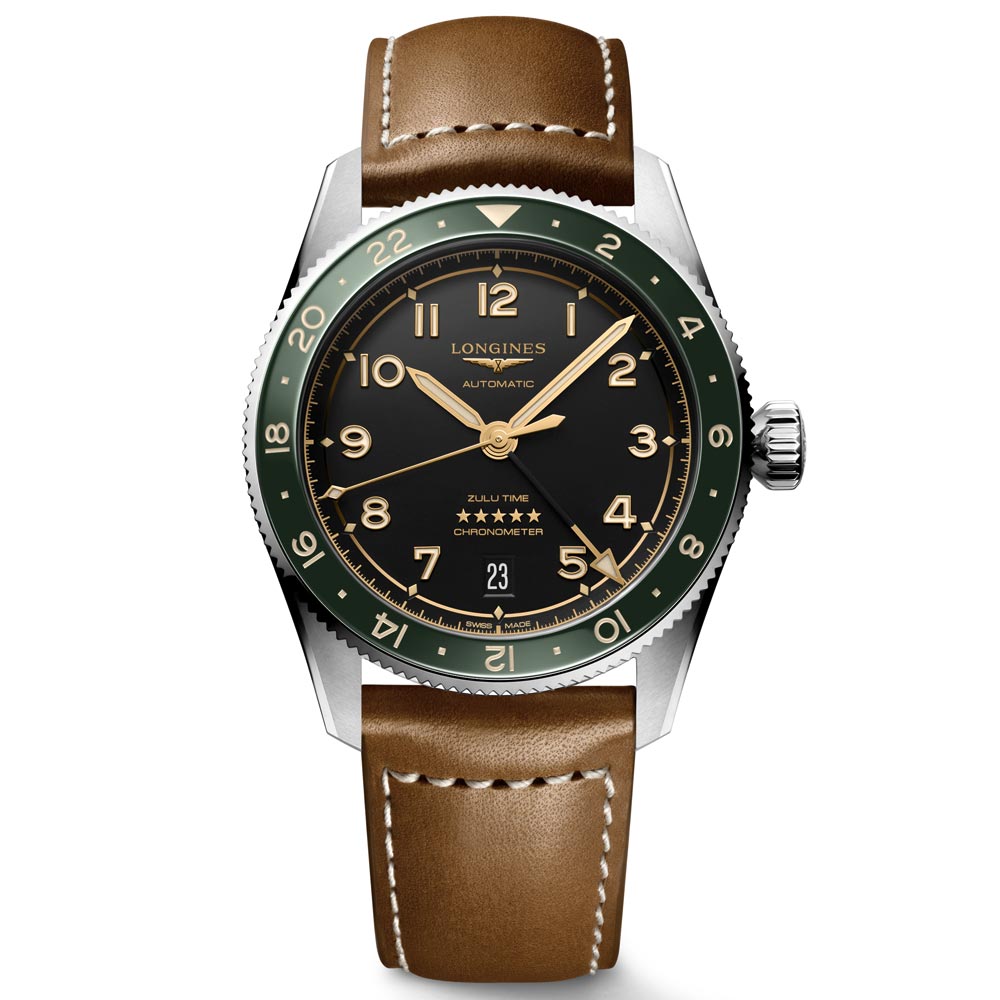 Longines Spirit Zulu Time GMT 39mm Black Dial Automatic Watch L3.802.4.63.2