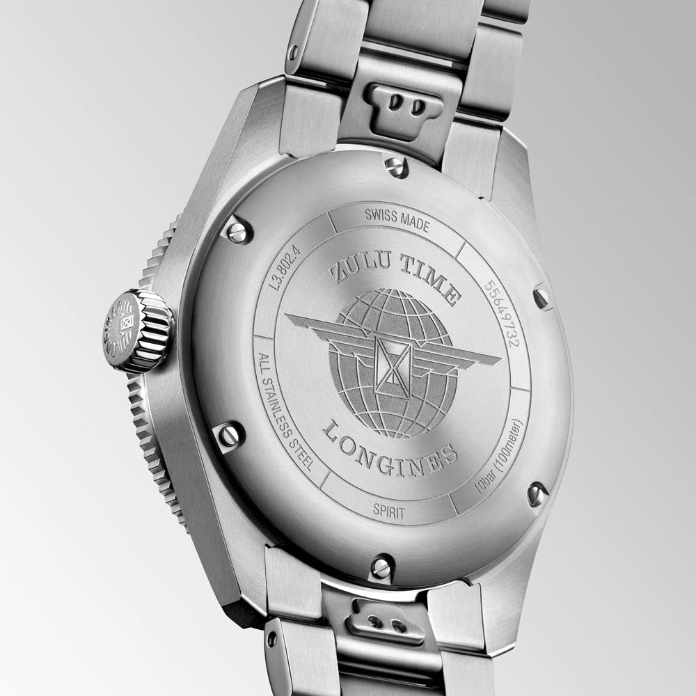 Longines Spirit Zulu Time GMT 39mm Blue Dial Automatic Watch L3.802.4.93.6