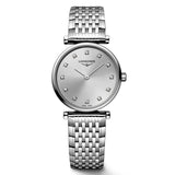 Longines La Grande Classique 24mm Grey Dial Diamond Ladies Quartz Watch L4.209.4.70.6