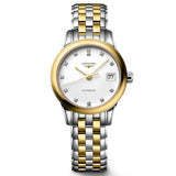 Longines Flagship 26mm White Dial Yellow PVD Steel Diamond Automatic Ladies Watch L4.274.3.27.7