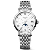 Longines Elegant Collection 30mm White Dial Moon Phase Quartz Ladies Watch L4.330.4.11.6