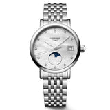 Longines Elegant Collection 30mm MOP Diamond Dot Dial Moon Phase Quartz Ladies Watch L4.330.4.87.6