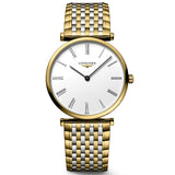 Longines La Grande Classique 36mm White Dial Yellow PVD Steel Quartz Watch L4.755.2.11.7