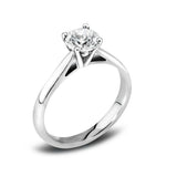 The Malva Platinum 0.51ct Round Brilliant Cut Diamond Solitaire Engagement Ring