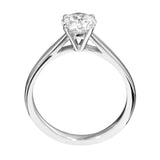 The Malva Platinum 0.51ct Round Brilliant Cut Diamond Solitaire Engagement Ring