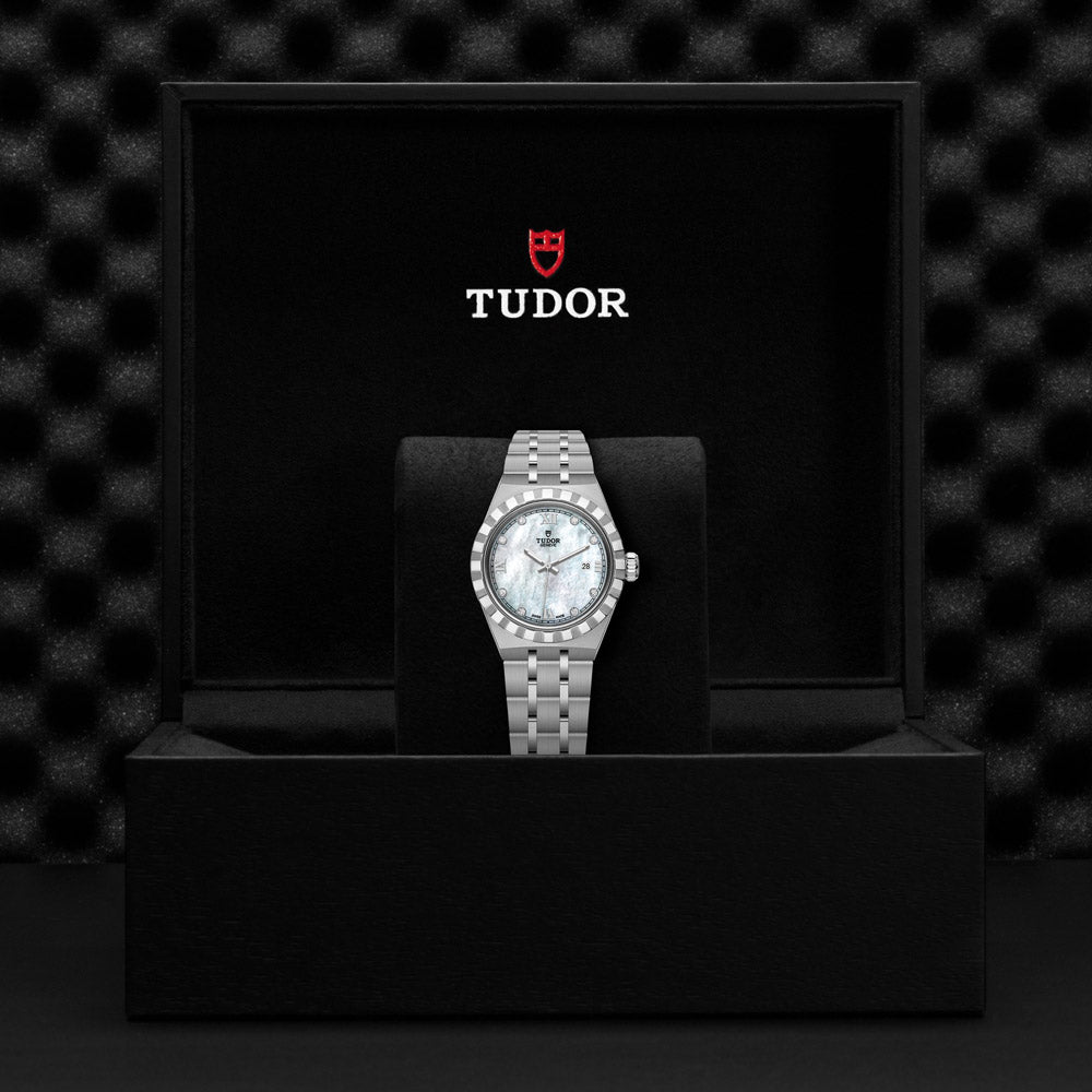 TUDOR Royal 28mm MOP Diamond Set Dial Ladies Watch M28300-0005