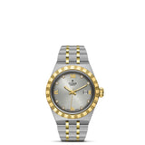tudor royal 28mm silver diamond set dial ladies watch