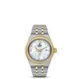 tudor royal 28mm mop dial steel & gold ladies watch