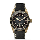tudor black bay bronze 43mm gents watch