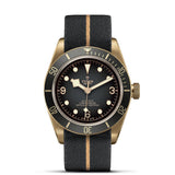tudor black bay bronze 43mm gents watch