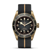 tudor black bay bronze 43mm gents watch