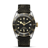 tudor black bay s&g 41mm black dial steel & gold gents watch