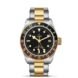 tudor black bay gmt s&g 41mm black dial steel & gold gents watch