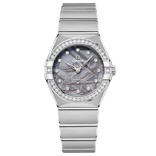 OMEGA Constellation 28mm Lavender Diamond Dot Dial Diamond Bezel Ladies Quartz Watch 13115286099001