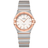 OMEGA Constellation 28mm Silver Dial 18ct Rose Gold & Steel Ladies Quartz Watch 13120286002001